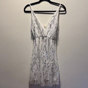 White Sequin Dress